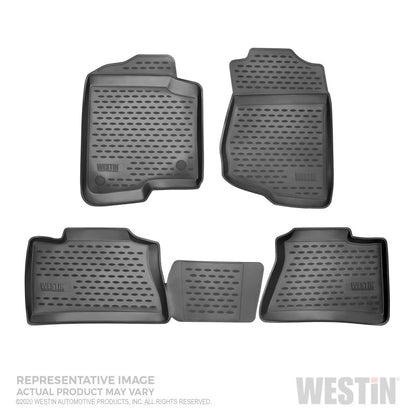 Westin 18-20 Honda Accord Sedan Profile Floor Liners Front and 2nd Row - Black