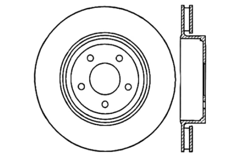 StopTech 05-10 Jeep Grand Cherokee Drilled Left Front Cryo Rotor