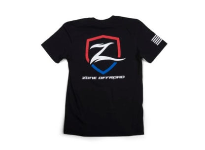 Zone Offroad Black Premium Cotton T-Shirt w/ Patriotic Zone Logos - 3XL