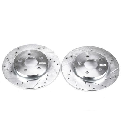 Power Stop 02-08 Jaguar X-Type Rear Evolution Drilled & Slotted Rotors - Pair