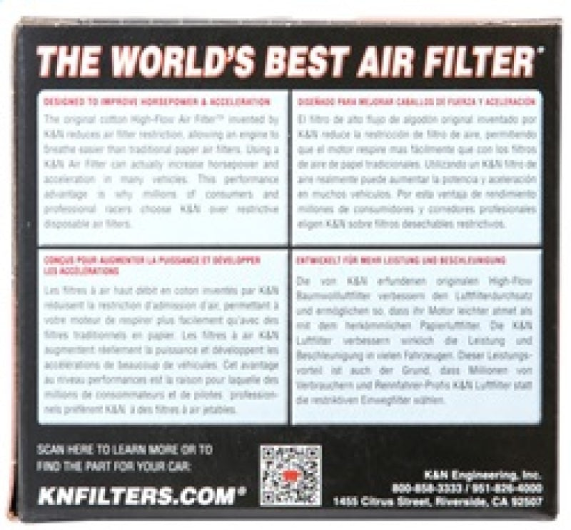 K&N 16-19 Moto Guzzi V9 Bobber 853CC Replacement Air Filter