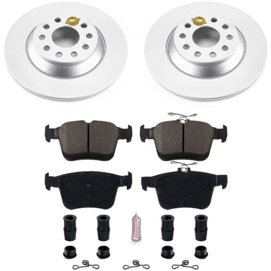 Power Stop 16-18 Audi TT Quattro Rear Z23 Evolution Sport Coated Brake Kit