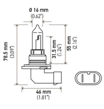 Hella - 9005 12V 65W Xen White Bulb (Pair)