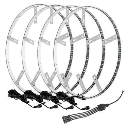 Oracle LED Illuminated Wheel Rings - Aqua