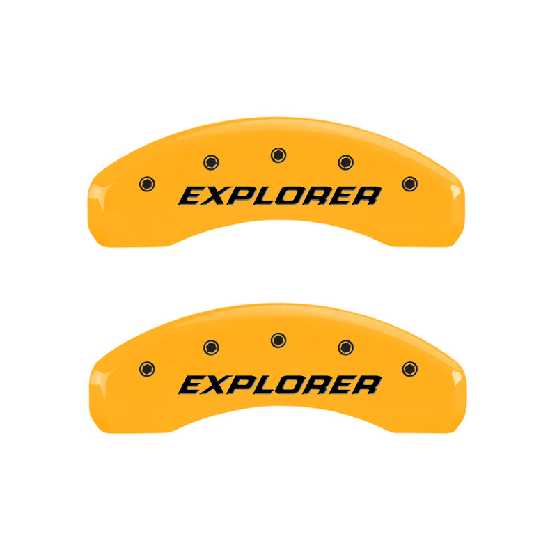 MGP 4 Caliper Covers Engraved Front & Rear Explorer/2011 Yellow Finish Black Char 2006 Ford Explorer