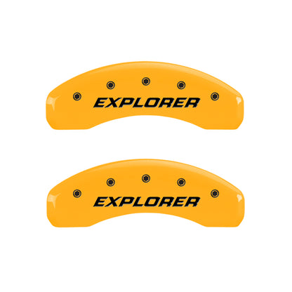 MGP 4 Caliper Covers Engraved Front & Rear Explorer/2011 Yellow Finish Black Char 2006 Ford Explorer