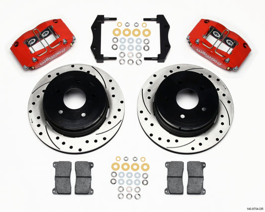 Wilwood Dynapro Radial Rear Kit 12.19in Drilled Red 2004-2006 Pontiac GTO