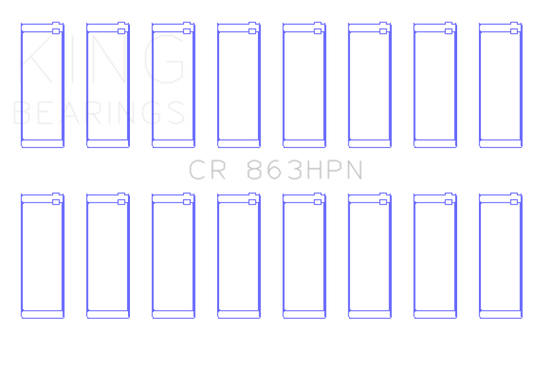King Chrysler 361/383 (Size STD) Performance Rod Bearing Set
