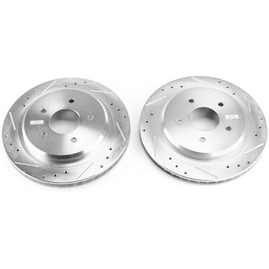 Power Stop 04-09 Cadillac XLR Rear Evolution Drilled & Slotted Rotors - Pair