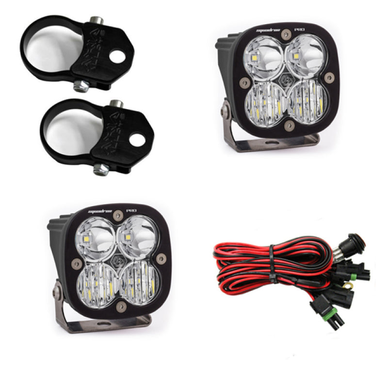 Baja Designs Squadron Pro LED Light Pods Kit w/Vertical Mounts/1.75in Harness