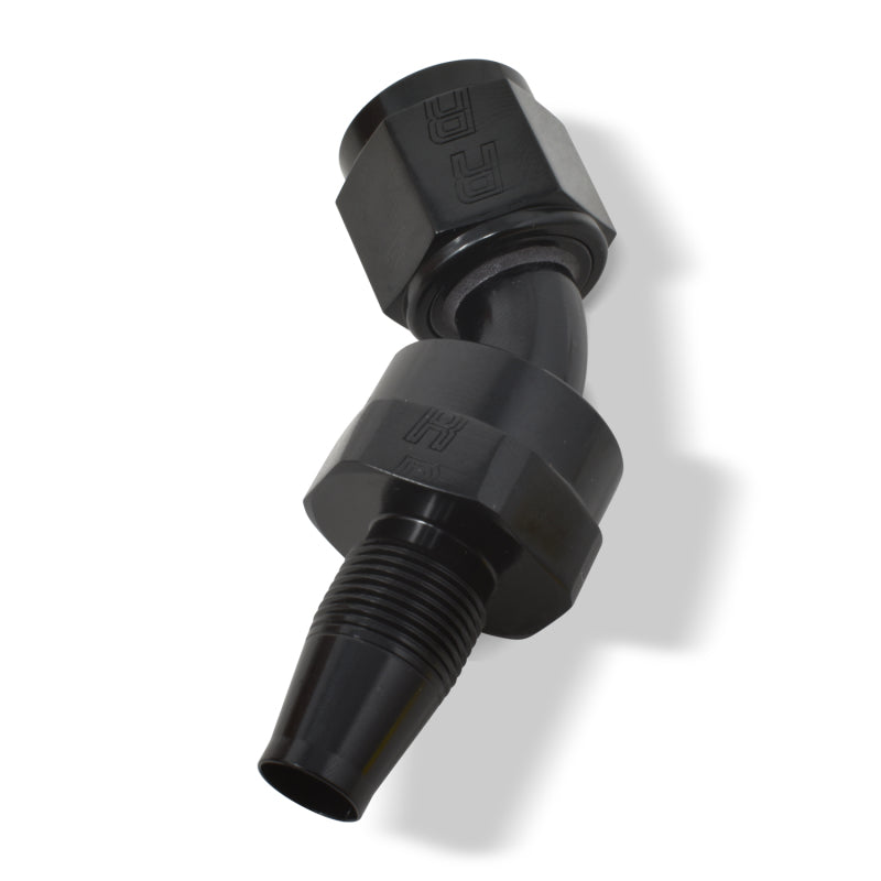 Russell Performance -6 AN 45 Degree Hose End Without Socket - Polished and Black