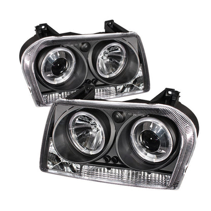 Spyder Chrysler 300 05-08 Projector Headlights LED Halo LED Blk (Not Included) PRO-YD-C305-HL-BK