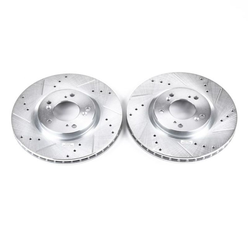 Power Stop 00-09 Honda S2000 Front Evolution Drilled & Slotted Rotors - Pair