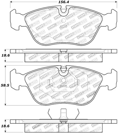 StopTech Street Touring 98-04 Volvo S60/98-00 S70/98-00 V70 Front Brake Pads