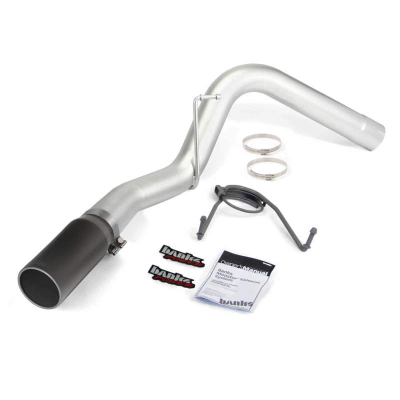 Banks Power 07-12 Dodge 6.7L SCLB-Mega Cab-SB Monster Exhaust Sys - SS Single Exhaust w/ Black Tip