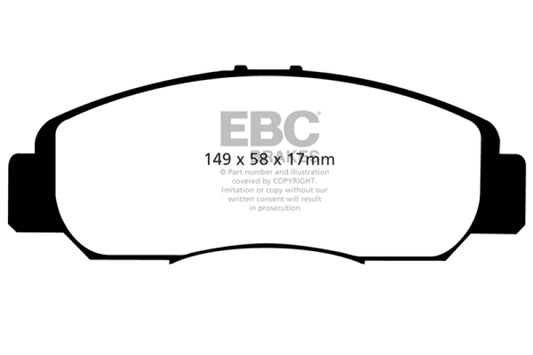 EBC 06-11 Acura CSX (Canada) 2.0 Ultimax2 Front Brake Pads