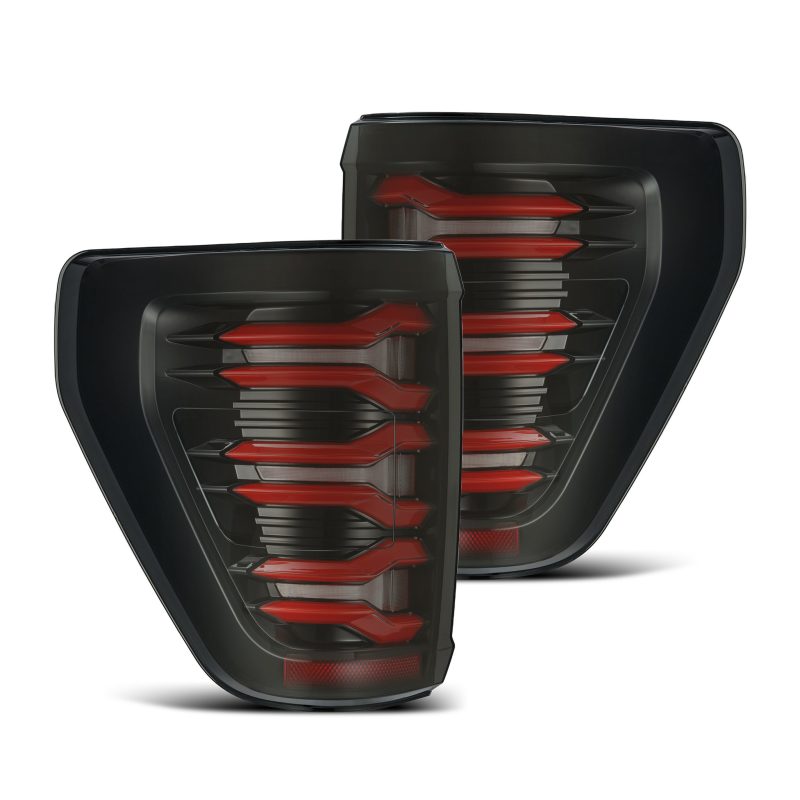 AlphaRex 21-22 Ford F-150 LUXX LED Taillights Black/Red
