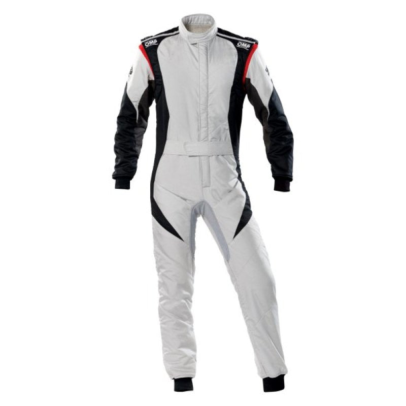 OMP First Evo Overall Silver/Black - Size 56 (Fia 8856-2018)