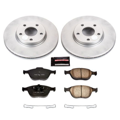 Power Stop 10-13 Ford Transit Connect Front Z17 Evolution Geomet Coated Brake Kit