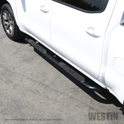 Westin 2019 Chevrolet Silverado/Sierra 1500 Crew Cab Platinum 4 Oval Nerf Step Bars - Black