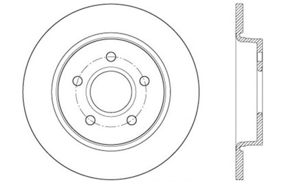 StopTech 13 Ford Focus ST Drilled Right Rear Rotor