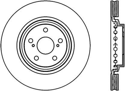 StopTech 10-15 Lexus RX350 Cryo Sport Front Left Slotted Rotor