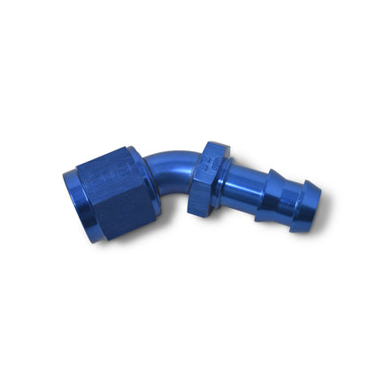 Russell Performance -10 AN Twist-Lok 45 Degree Hose End (Blue)