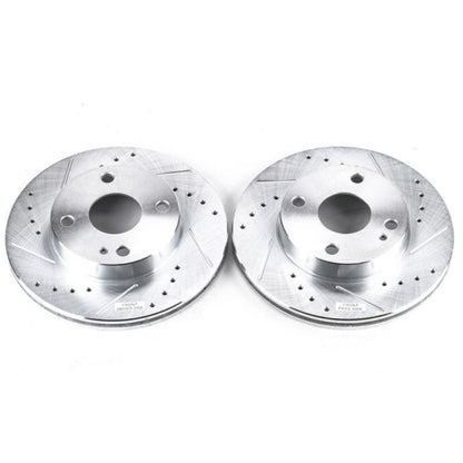 Power Stop 90-93 Mazda Miata Front Evolution Drilled & Slotted Rotors - Pair