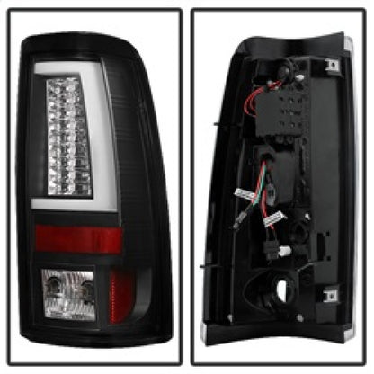 Spyder Chevy Silverado 1500/2500 03-06 Version 2 LED Tail Lights - Black ALT-YD-CS03V2-LED-BK