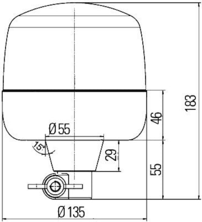 Hella Led Lamp 12/24V Amber Flex Mounting 2Rl