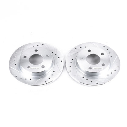 Power Stop 93-05 Ford Taurus Rear Evolution Drilled & Slotted Rotors - Pair