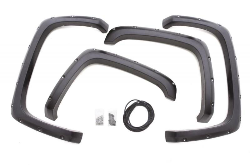 Lund 08-10 Ford F-250 RX-Rivet Style Textured Elite Series Fender Flares - Black (4 Pc.)