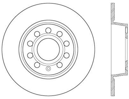 StopTech 10-12 and 15-16 Audi A3/A3 Quattro Sportstop Cryo Slotted & Drilled Rear Left Rotor