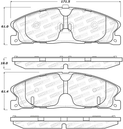 StopTech Sport Brake Pads w/Shims and Hardware - Rear