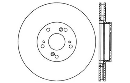 StopTech 06-08 Honda Civic Si Cross Drilled Right Front Rotor