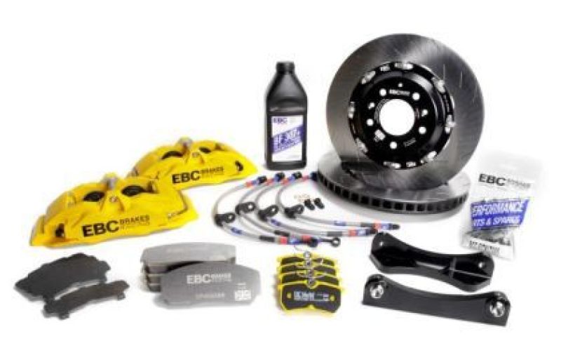 EBC Racing 12-19 BMW 3-Series (F30/F31/F34) Yellow Apollo-4 Calipers 355mm Rotors Front BBK