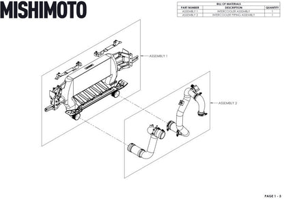 Mishimoto 21+ Bronco 2.3L High Mount INT Kit SL Core P Pipes