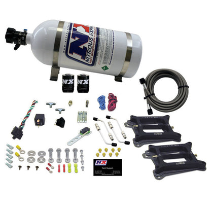 Nitrous Express Dual 4150/Alcohol Nitrous Kit (100-500HP) w/10lb Bottle