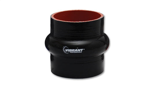 Vibrant - 4 Ply Reinforced Silicone Hump Hose Connector - 4in I.D. x 3in long (BLACK)