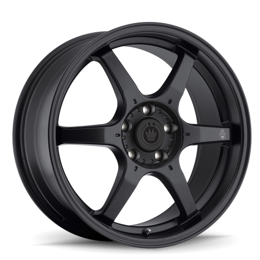 Konig Backbone 18x8 5x114.3 ET35 Matte Black Milling Logo on Spoke