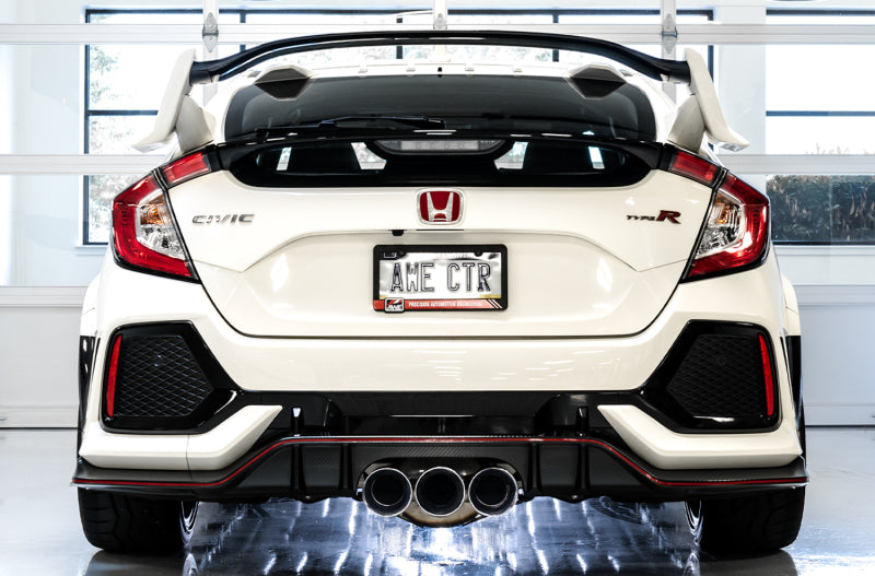 AWE Tuning 2017+ Honda Civic Type R Touring Edition Exhaust w/Front Pipe & Triple Chrome Silver Tips