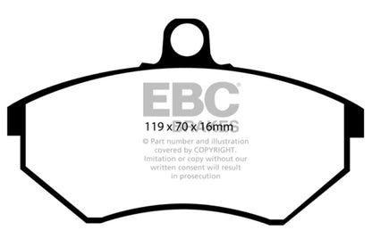 EBC 94 Volkswagen Cabriolet 1.8 Ultimax2 Front Brake Pads