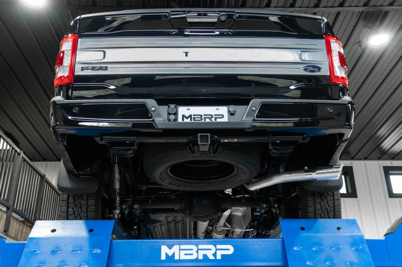 MBRP 2021+ Ford F-150 Powerboost Hybrid 3in Single Side Exit - Aluminized Steel