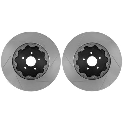 StopTech 91-96 Acura NSX AeroRotor 2-Piece Drilled and Zinc Plated Front Rotor (Pair)