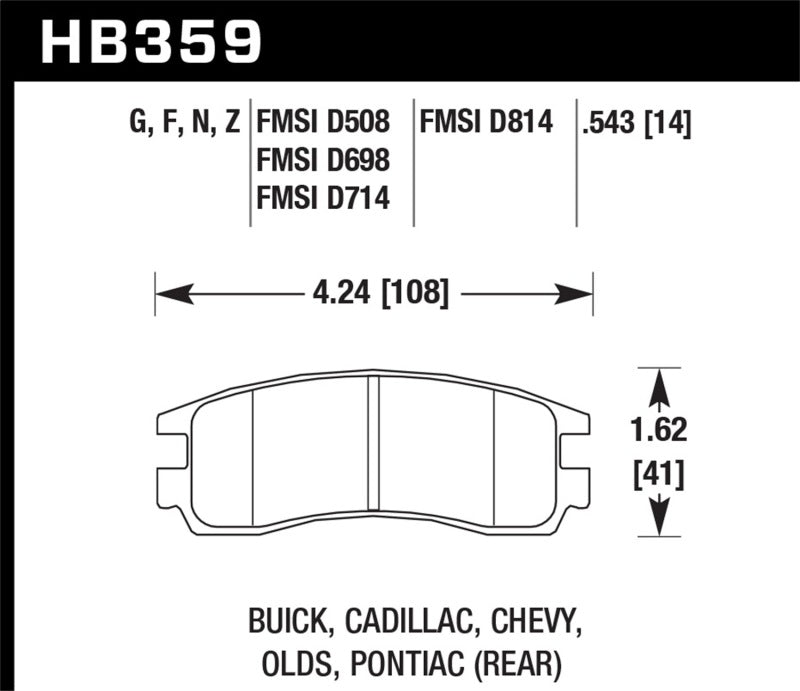 Hawk Performance Ceramic Street Brake Pads