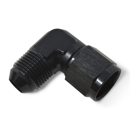 Russell Performance -8 AN 90 Degree Male AN to Female AN Fitting (Black)