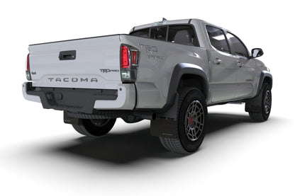 Rally Armor 16-23 Toyota Tacoma Gen 3 Black Mud Flap w/Metallic Black Logo