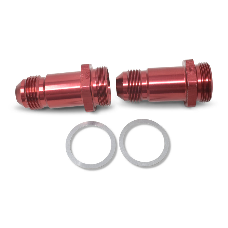 Russell Performance -8 AN Carb Adapter Fittings (2 pcs.) (Red)