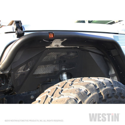 Westin 07-18 Jeep Wrangler JK Inner Fenders - Front - Textured Black