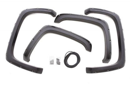 Lund 15-17 Chevy Silverado 2500 RX-Rivet Style Smooth Elite Series Fender Flares - Black (2 Pc.)